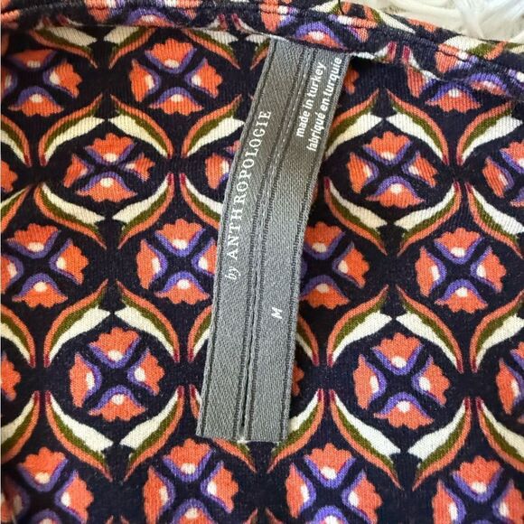 Anthropologie Geo Print Matching Set with Wrap Top and Bellbottom Flares Size M - Picture 7 of 7